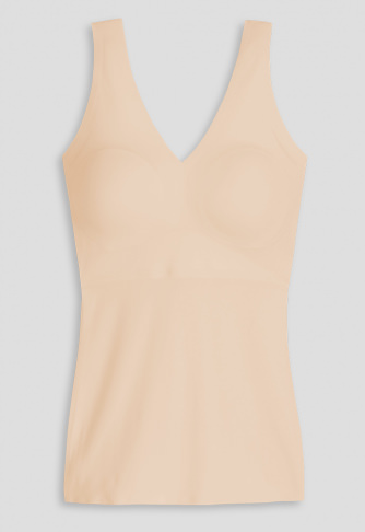 Women's Vest Top Schiesser Invisible Soft - removable pads - nude