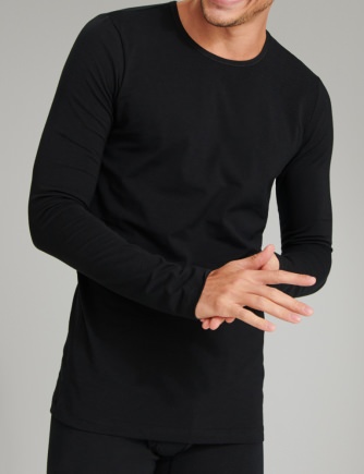 Herren Langarmshirt 1/1 SCHIESSER 95/5 - schwarz