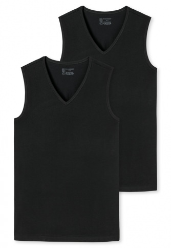 2er Pack SCHIESSER Herren Tank Top 95/5 - schwarz