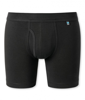 SCHIESSER Men Cyclist Boxer Briefs Long Life Cotton - black