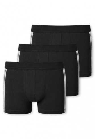 3er Pack Mnner Shorts SCHIESSER 95/5 - schwarz gestreift