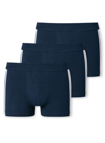 3er Pack Mnner Shorts SCHIESSER 95/5 - dunkelblau gestreift