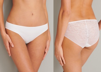 Women's Brief Schiesser Invisible Lace - white