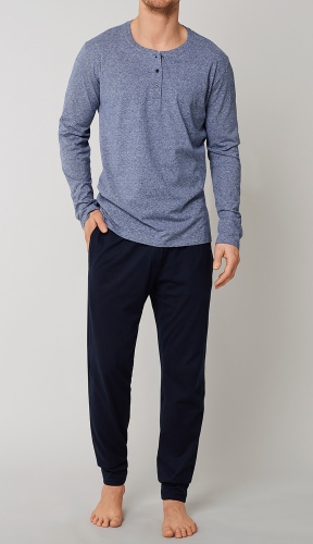 Schiesser Men's Sweatpants Mix & Relax - dark blue