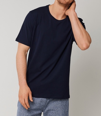 Men's T-shirt Schiesser Mix & Relax - dark blue