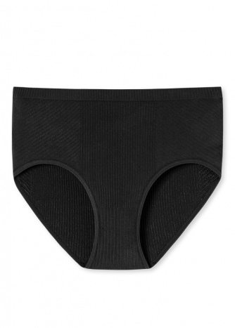 Damen Highwaist Brief SCHIESSER Seamless Recycled Rib - schwarz