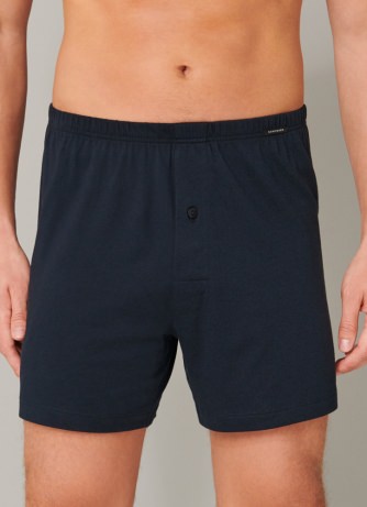 2er Pack Herren Boxershorts SCHIESSER - blau und schwarz