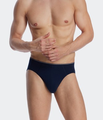 Herren Supermini SCHIESSER Slip 95/5 - dunkelblau