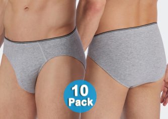 10er SPARPACK Herren Supermini SCHIESSER Slip 95/5 - grau meliert