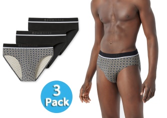 3er Pack Herren SCHIESSER Rio-Slip 95/5 - 2x schwarz 1x braun gemustert