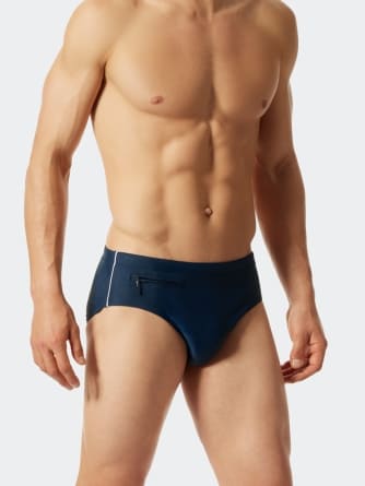 Herren Bade-Slip SCHIESSER Aqua Nautical Casual - admiral