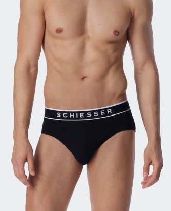 3er Pack Herren Rio-Slips SCHIESSER 95/5 - schwarz