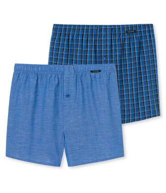 2-Pack of Men's Boxer Shorts SCHIESSER Essentials - blue