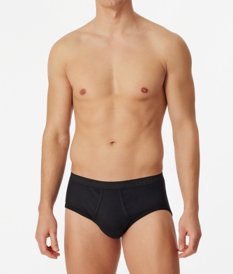 2-pack Men's Sports Briefs SCHIESSER Original Fine Rib - black