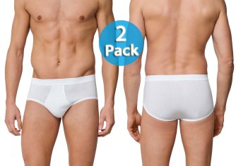 2-pack men's sports briefs SCHIESSER Authentic - white