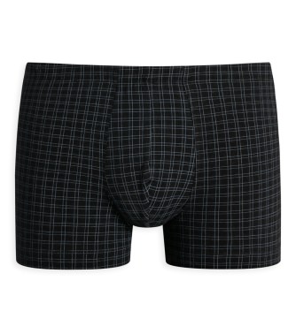 Men's Boxer Briefs SCHIESSER Cotton Casuals - black plaid