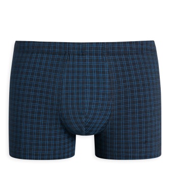 Men's Boxer Briefs SCHIESSER Cotton Casuals - dark blue plaid