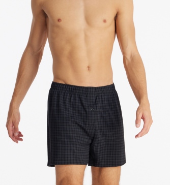 Men's Boxers SCHIESSER Cotton Casuals - black plaid