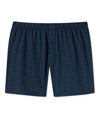 Men's Boxers SCHIESSER Cotton Casuals - dark blue plaid