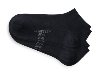 2-Pack of Men's Sneaker Socks SCHIESSER 95/5 - black