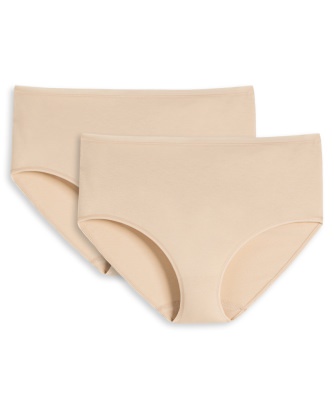 2er Pack Damen Midislip SCHIESSER 95/5 - sand