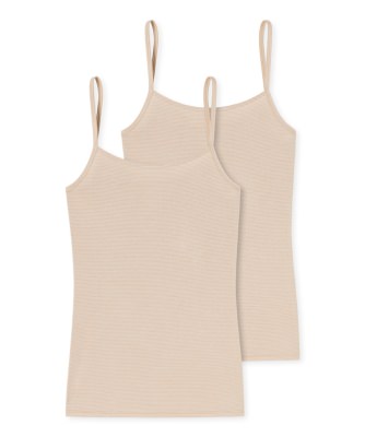 Doppelpack Damen Spaghettitop Schiesser Modal Essentials - sand