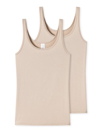 Doppelpack Damen Trgertop Schiesser Modal Essentials - sand