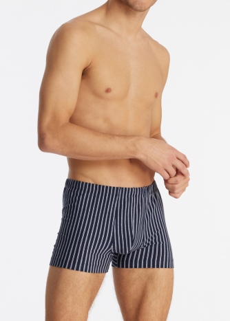 Herren Shorts SCHIESSER 95/5 - dunkelblau gestreift