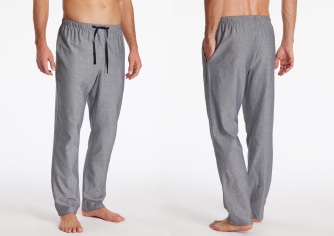 Men's long lounge pants SCHIESSER Mix & Relax - grey-black-patterned