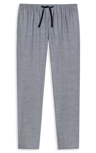 Men's long lounge pants SCHIESSER Mix & Relax - grey-black-patterned