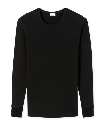 Men's Long Sleeve Top 1/1 SCHIESSER REVIVAL Friedrich - black