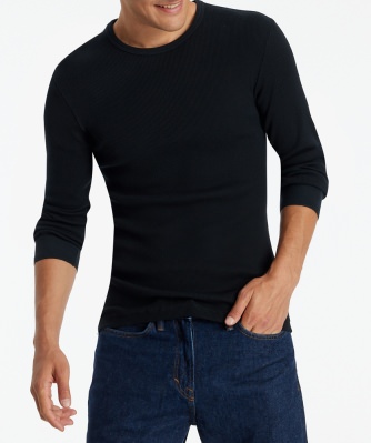 Men's Long Sleeve Top 1/1 SCHIESSER REVIVAL Friedrich - black