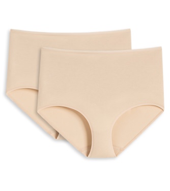 2er Pack Damen Maxislip SCHIESSER 95/5 - sand