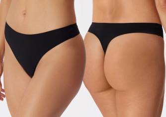 Women's Thong Schiesser Invisible Soft - black