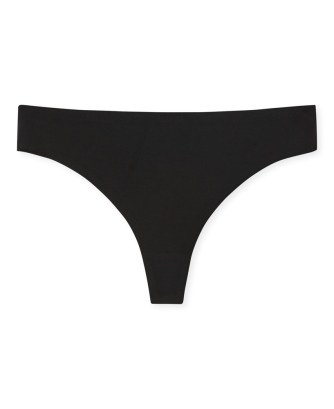 Women's Thong Schiesser Invisible Soft - black