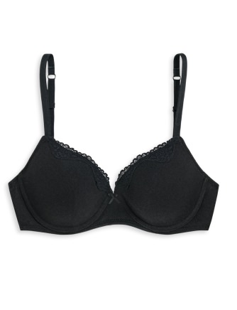 Underwire Bra SCHIESSER Pure Cotton - black