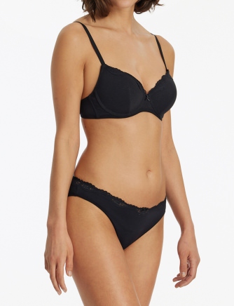 Underwire Bra SCHIESSER Pure Cotton - black