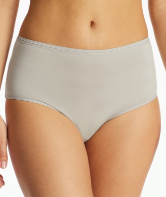 2-Pack Women's Midi Briefs SCHIESSER Modal Essentials - grey-jacquard and sand