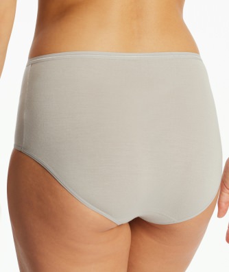 2-Pack Women's Midi Briefs SCHIESSER Modal Essentials - grey-jacquard and sand