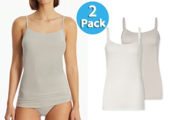 2-Pack Ladies' Spaghetti-Strap Tops SCHIESSER Modal Essentials