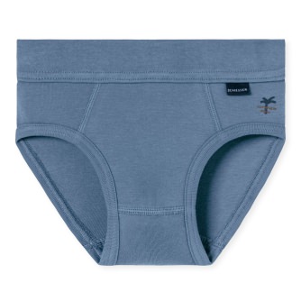 2-Pack of Boys Sports Briefs SCHIESSER Original Fine Rib - jeansblue