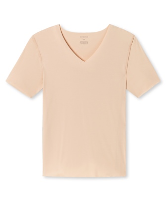 Men's V-Neck T-Shirt 1/2 SCHIESSER Laser Cut - clay