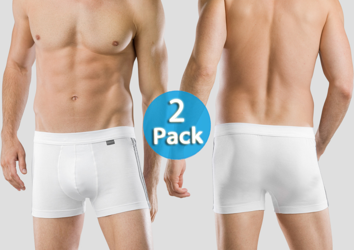 oneerlijk . marketing 2-Pack Schiesser Shorts Cotton Stretch - white -20%