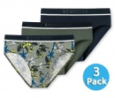 3er Pack Herren Rio-Slips SCHIESSER 95/5 - dunkelblau khaki und gelb-blau