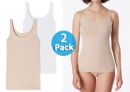 2er Pack Damen Spaghettitop SCHIESSER 95/5 - wei und beige